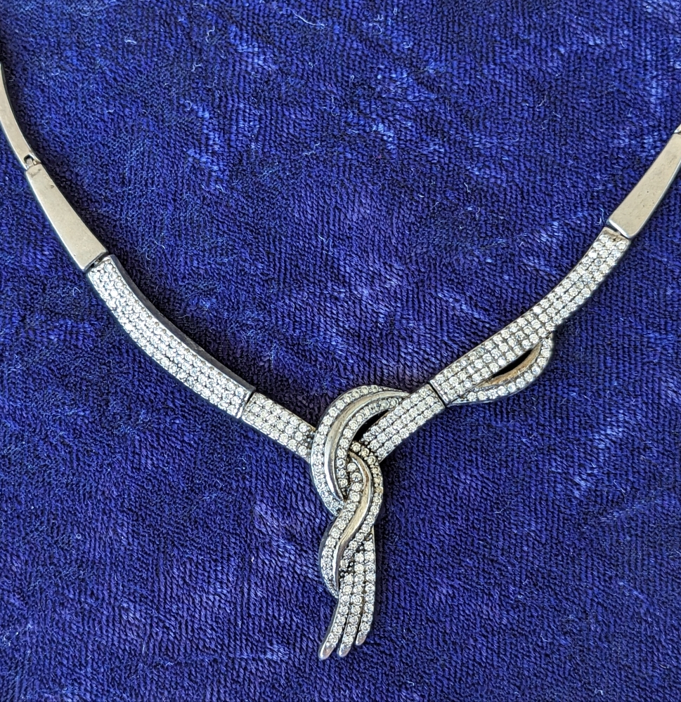 925 Sterling Silver Bohemian Statement Necklace